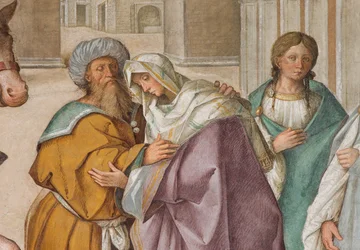 Central Nave, First North Span, Meeting of St. Joachim and Sant