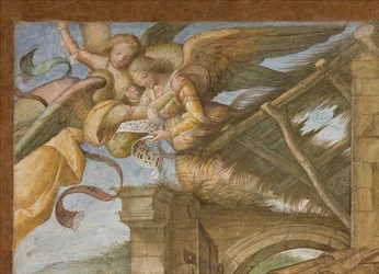 Central Nave, Fourth North Span, Adoration of the Shepherds, Boccaccio Boccaccino 1516-17 (detail)