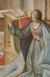 Central Nave, Third North Span, Annunciation, Boccaccio Boccaccino 1516-17 (detail)