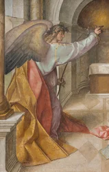 Central Nave, Third North Span, Annunciation (detail)
