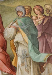 Central Nave, Third North Span, Visitation, Boccaccio Boccaccino 1516-17 (detail)