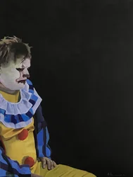 Melancholy Clown Portrait