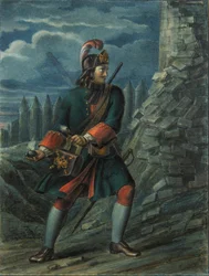 Grenadier of the Preobrazhensky Regiment in 1712, End 1830s