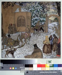 Illustration for the Novel Dubrovsky by A. Pushkin