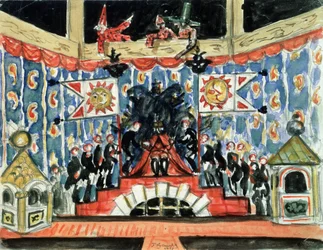 Stage Design for the Play The Flea by E. Zamyatin