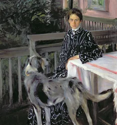 Portrait of Yulia Yevstafievna Kustodieva, the Artist