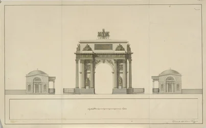 Triumphal Arch by Tverskaya Zastava in Moscow, 1826-1829