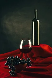 Still Life with Wine and Grapes