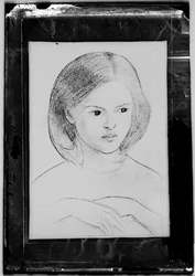 Glass Plate Negative of "Head of a Girl"