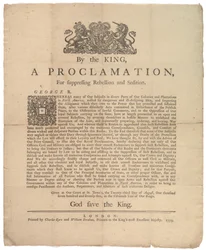 A Proclamation, for Suppressing Rebellion, 23rd August 1775