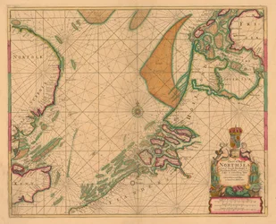 A chart of the North Sea from South Foreland to Burnham Flatts, and from Callis to Schelling Isle, c.1700