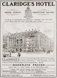 Advertisement for Claridge