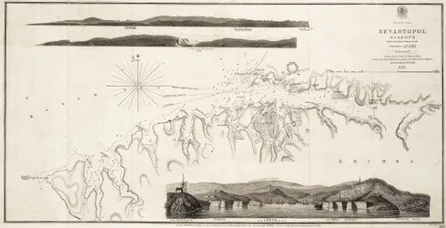 Black Sea Sevastopol Harbour from the Russian Survey of 1836