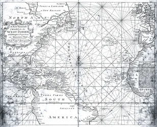 Map of the North Atlantic by Mount and Page