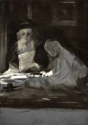 Sketch of Two Seated Figures