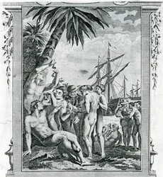 The First Interview of Christopher Columbus with the Natives of America