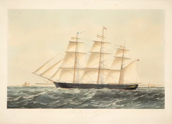 The celebrated iron clipper ship Chile, 767 tons register, belonging to Messrs Seymour Peacock & Co. of London