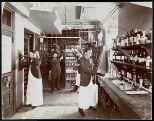 A pantry at the Hotel Manhattan, 1902