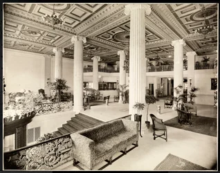 The entrance and lobby of the Robert Treat Hotel, Newark, New Jersey, 1916