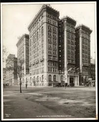 View of the Hotel Majestic at 72nd Street from Across Central Park West, New York