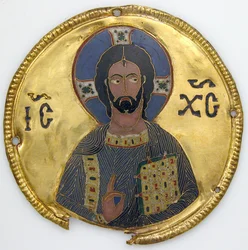 Medallion with Christ from an Icon Frame