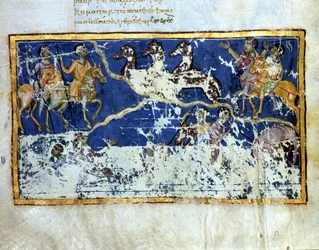 The Apocalypse (Miniature page of a Byzantine manuscript, 10th century)