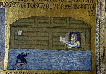 Story of Noah: Noah Sending the Raven and the First Dove (detail)