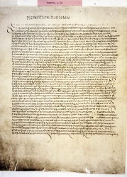 CORPUS JURIS CIVILIS: Una pagina del Codex Iustinianus, Digestum., 6th century