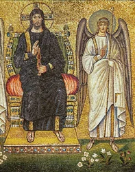 Christ Judge Enthroned with an Angel at His Side (detail)