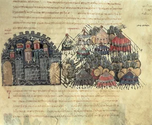 Byzantines Laying Siege to Messina, from the Madrid Skylitzes