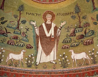 Portrait of Apollinaris of Ravenna first bishop of Ravenna and Classe (detail)