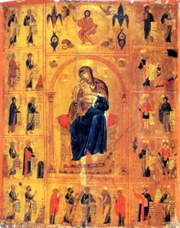 Virgin and Child with Saints, early 12th century