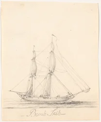 Bomb Ship with Topsail