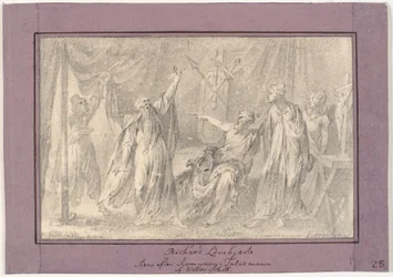 Richard the Lionheart. Scene from the Novel "The Talisman" (1825) by Walter Scott