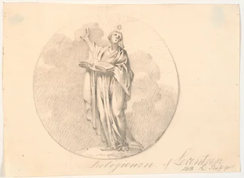 Symbol of Religion. A Standing Woman with a Book