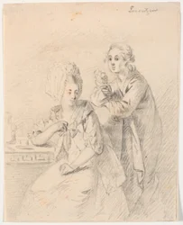 Draft for Portrait of College Deputy Frederik Carl Trant and Wife Cornelia, née Schumacher
