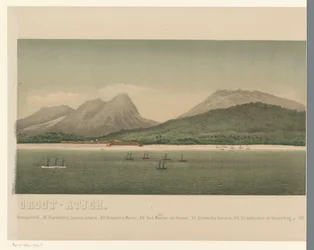 View of the Coast of Great Aceh, with the Fleet of the First Aceh Expedition Offshore
