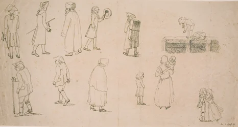 Various Figures, including 2 Groups with Playing Children and 