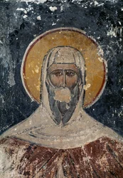 Apostle, fresco in Byzantine church of Holy Apostles in the Agora of Athens, Greece