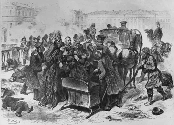 Assassination of Czar Alexander II in St Petersburg, March 13