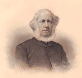 Portrait of Erastus Wentworth, engraving by F E Jones