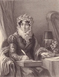 Portrait of French writer Stephanie-Felicite Ducrest de Saint Aubin, Madame de Genlis