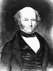 Portrait of Martin Van Buren (1782-1862), American lawyer and politician who served as 8th President of United States from 1837 to 1841, engraving