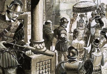 Francisco Pizarro, the Ruthless Conqueror of the Inca Empire, Meets King Atahualpa