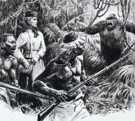 The explorer Mary Kingsley in Africa