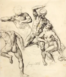 Figure studies - three male and one female