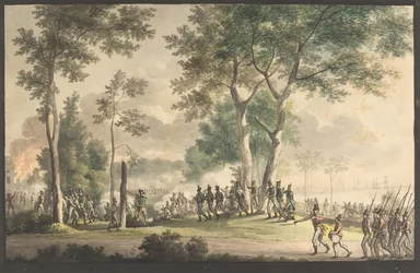 The Livjægernes sortie in Classens garden, August 31, 1807