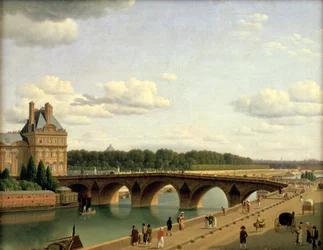 Paris, view of the Pont Royal, Quai Voltaire