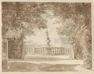View from the Garden of Palazzo Barberini Towards the Palace and Quirinal, Rome