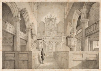 The Interior of St. Peters, Wolverhampton (engraved by I. Shaw, 1848)